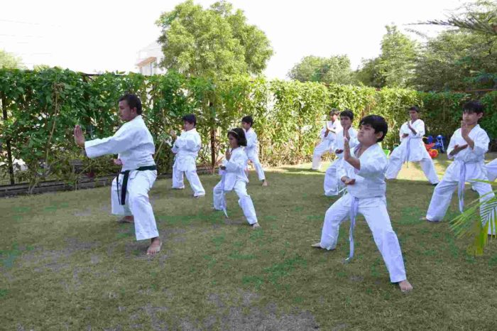Karate training